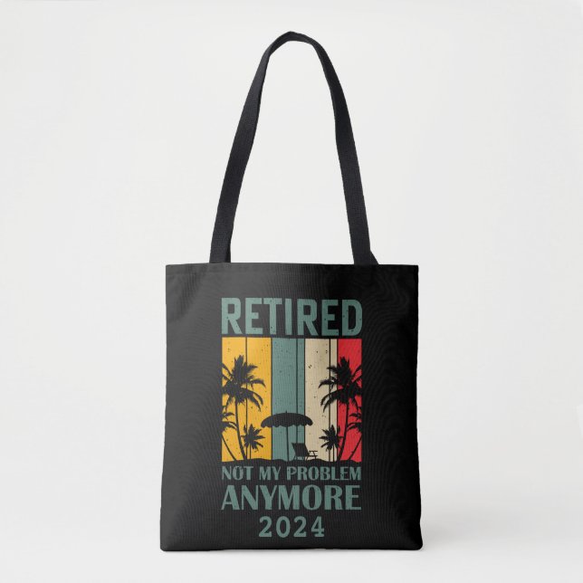 Personalized funny retirement officially retired tote bag (Front)