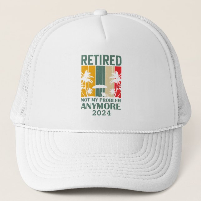 Personalized funny retirement officially retired trucker hat (Front)