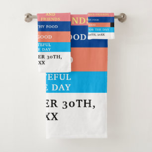 Personalized Funny Retirement Rules Humour  Bath Towel Set