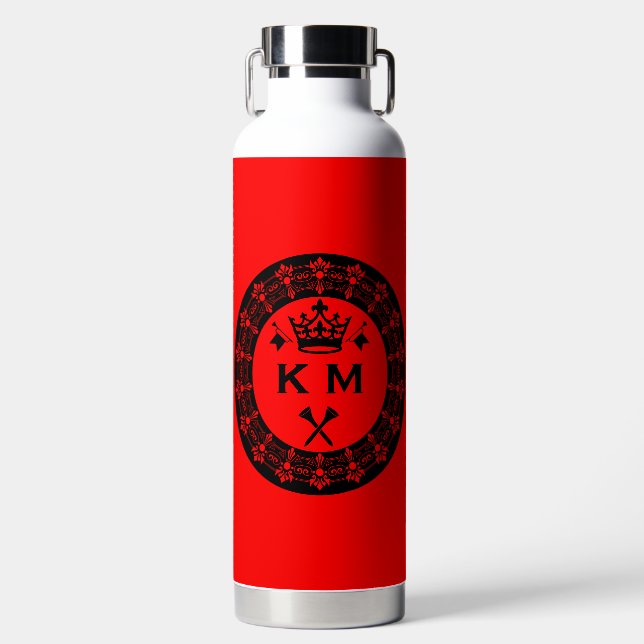 Personalized Funny Royal Golf Ball Water Bottle (Front)