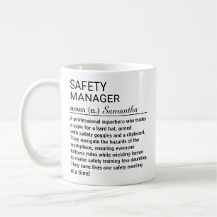 Personalized Funny Safety Manager Definition Coffee Mug