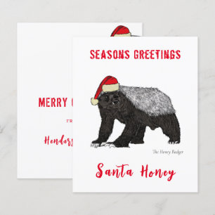 Personalized Funny Santa Honey Badger