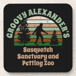 Personalized Funny Sasquatch Sanctuary Coaster