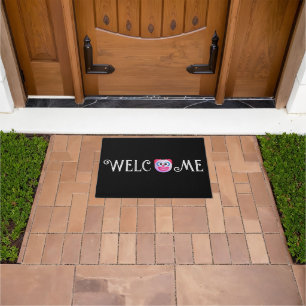 Personalized Funny Shaded Clown Face Emoji Custom Doormat