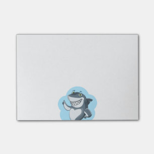 Personalized Funny Shark Cartoon Post-it Notes