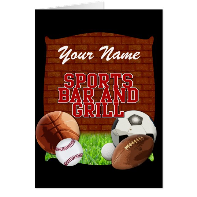 Personalized Funny Sports Bar and Grill (Front)