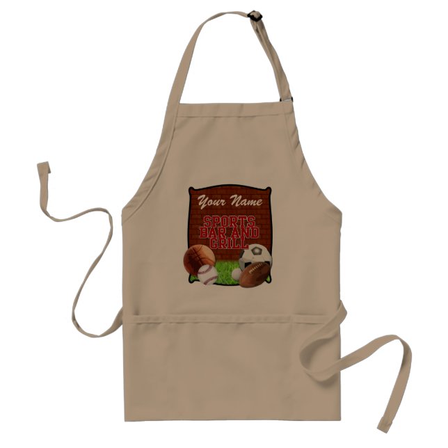 Personalized Funny Sports Bar and Grill Standard Apron (Front)