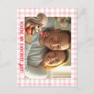 Personalized Funny Squirrel Valentine's Day Holiday Postcard