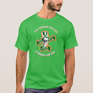 Personalized funny St Patricks day drinking team T-Shirt