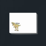 Personalized funny T-REX Dinosaur Post-it Notes<br><div class="desc">Funny T. rex dinosaur with your child's name. You can change the text—scary back-to-school post-it notes for boys.</div>