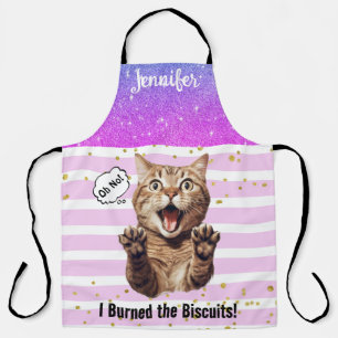 Personalized Funny Tabby Cat Apron