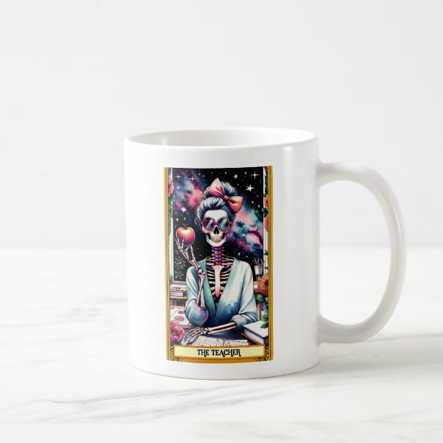 Personalized Funny Tarot Teacher Halloween  Coffee Mug (Right)