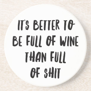 Personalized Funny Wine Bar Quotes I Coaster