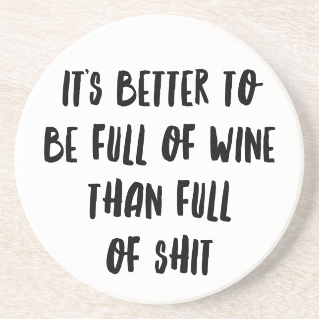 Personalized Funny Wine Bar Quotes I Coaster (Front)