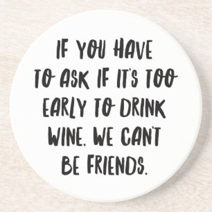 Personalized Funny Wine Bar Quotes II Coaster