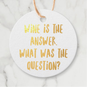 Personalized Funny Wine Bar Quotes III Favour Tags