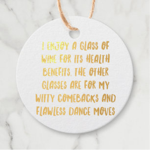 Personalized Funny Wine Bar Quotes XVI Favour Tags