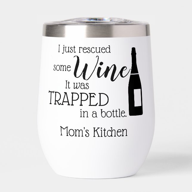 Personalized Funny Wine Lover Quote Mom Kitchen (Front)