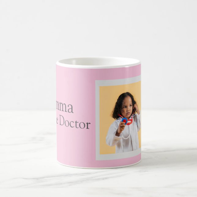 Personalized Future Doctor Kids with Name & Photo Coffee Mug (Center)