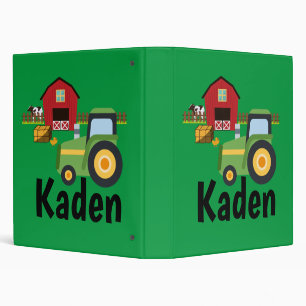 Personalized Future Little Farmer Tractor  3 Ring  Binder