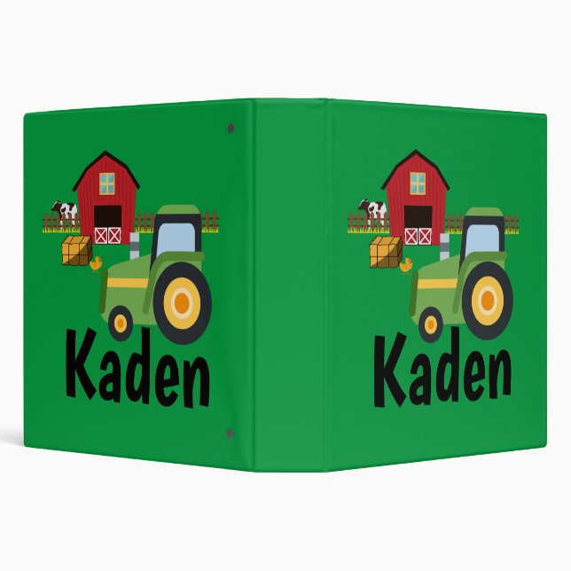 Personalized Future Little Farmer Tractor  Binder (Background)