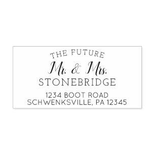 Personalized Future Mr & Mrs Address  Self-inking Stamp