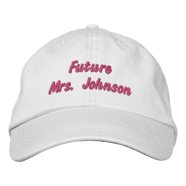 Personalized Future Mrs Bride Gift Custom Fiancee Embroidered Hat (Front)