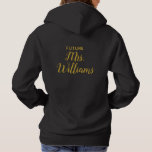Personalized Future Mrs Bride Gift Custom Fiancee Hoodie<br><div class="desc">personalized future mrs bride gift,  engagement announcement for her daughter,  calligraphy fiancee hoodie hen party,  just engaged trendy simple script,  cute modern  birthday present wedding,  custom bachelorette party hoody newly,  bridal shower black gold recently,  anniversary last name valentine's day,  Christmas sweater trip elegant jumper,  personalize typography sweatshirt to be</div>
