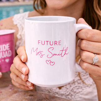 Personalized Future Mrs Engagement Gift Coffee Mug