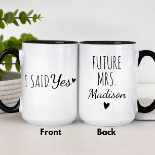 Personalized Future Mrs Engagement Mug