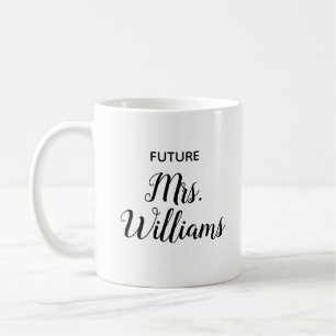 Personalized Future Mrs Gift for Bride New Fiancee Coffee Mug