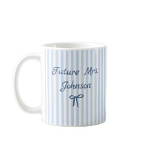 Personalized Future Mrs Striped Engaged Mug