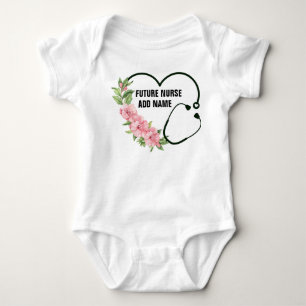 Personalized Future Nurse Name Baby Bodysuit