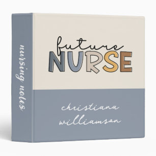 Personalized Future Nurse Nursing Student Gifts Binder
