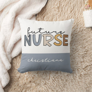 Personalized Future Nurse   Nursing Student Gifts Throw Pillow