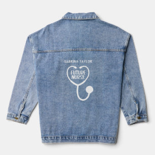 Personalized Future Nurse Stethoscope Denim Jacket