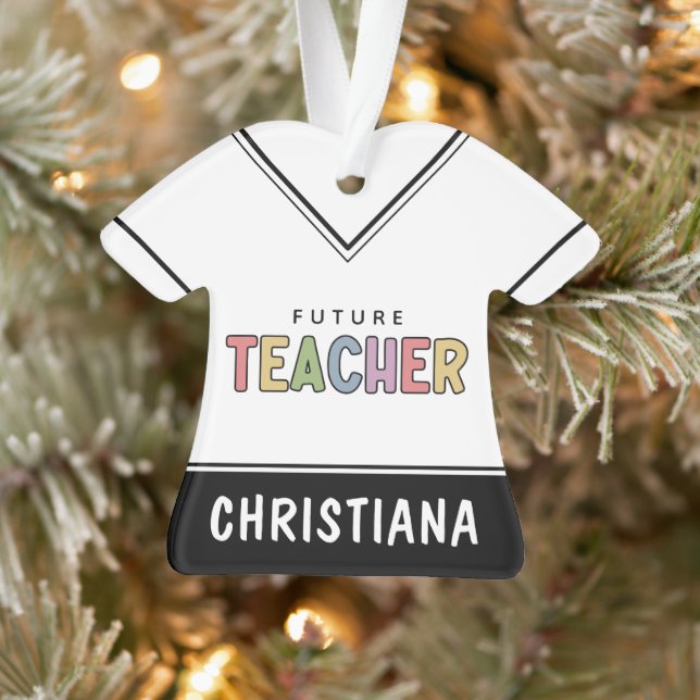 Personalized Future Teacher Colourful Cute Gifts Ornament (Tree)