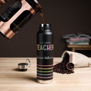 Personalized Future Teacher Colourful Cute Water Bottle