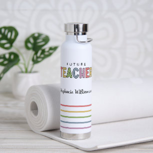 Personalized Future Teacher Colourful Cute Water Bottle