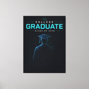 Personalized Futuristic College Graduate 2026 Canvas Print
