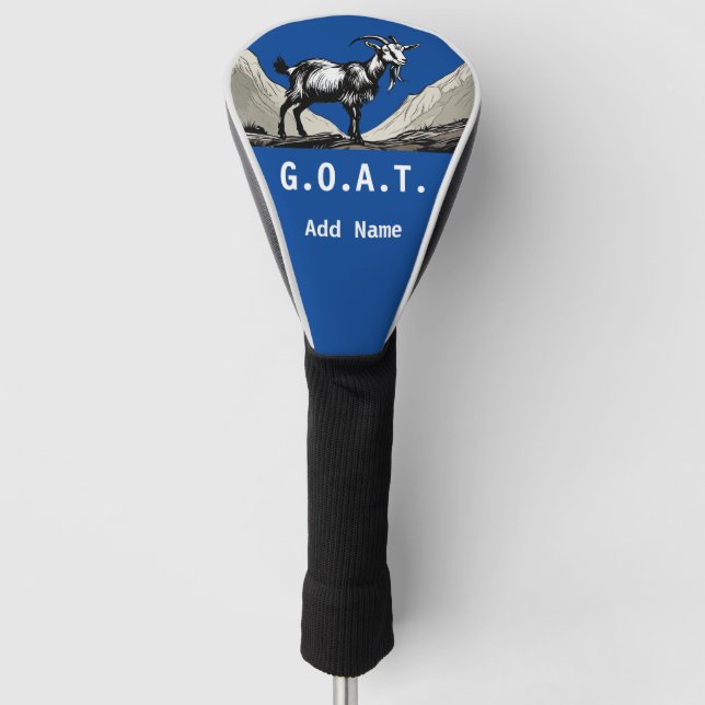 Personalized G.O.A.T. Golf Driver Cover (Front)