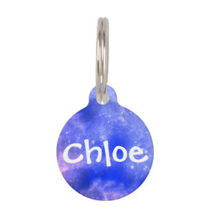 Personalized Galaxy Pet ID Tag - Small