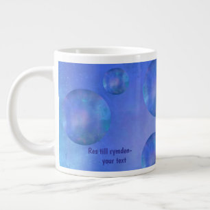 Personalized Galaxy Space Nebula Art - Custom text Large Coffee Mug