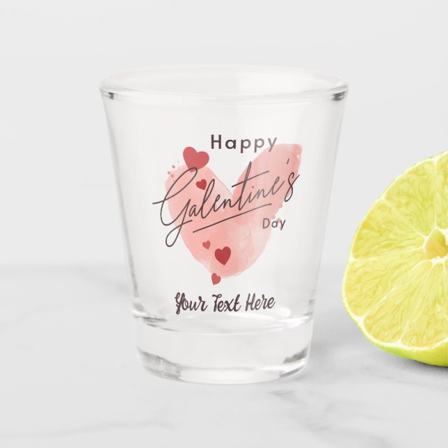 Personalized Galentine's Day Shot glass (Front)