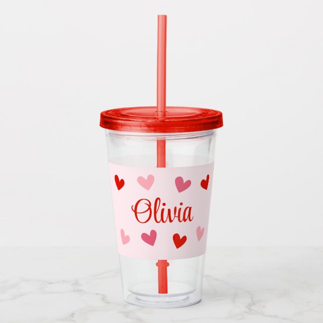 Personalized Galentine's Party Favour Gift for Her Acrylic Tumbler (Front)