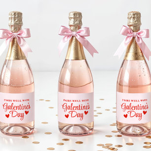 Personalized Galentine's Party Favour Gift for Her Sparkling Wine Label