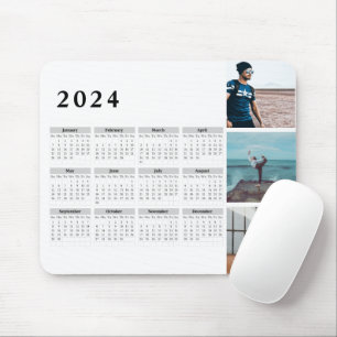 Personalized Gallery 2024 Calendar, Bold Mouse Pad