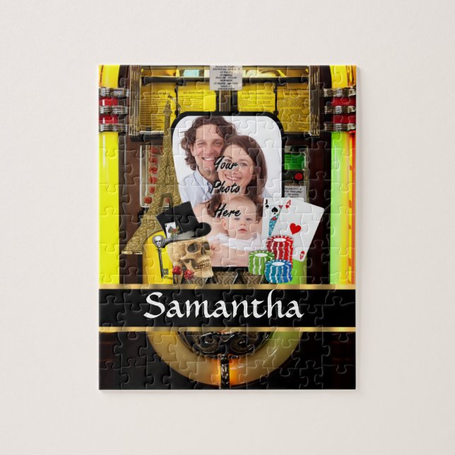 Personalized gambler jigsaw puzzle (Vertical)