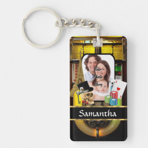 Personalized gambler keychain