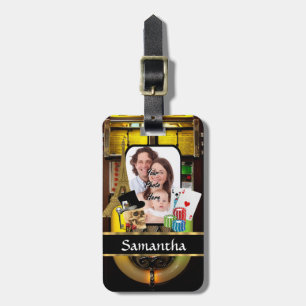 Personalized gambler luggage tag